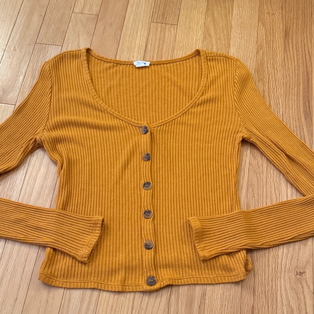 Garage Mustard Knit Sweater